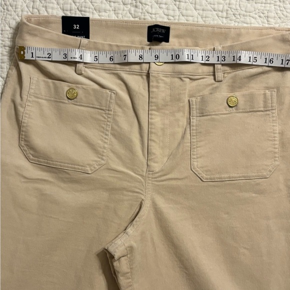 J. Crew Beige Corduroy Pants Lizzie Wide Leg NWT - Picture 9 of 11